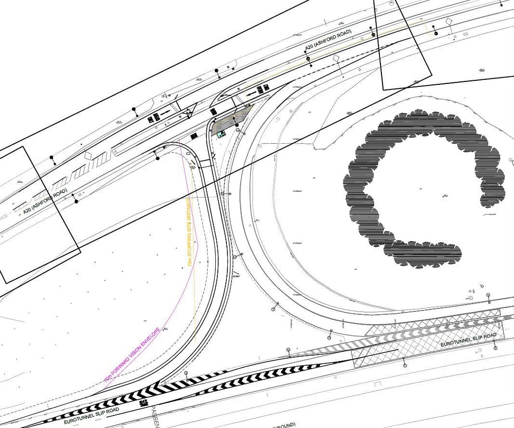 EuroTunnel access junction and road designed by Connect Consultants